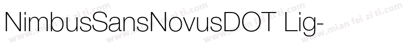 NimbusSansNovusDOT Lig字体转换
